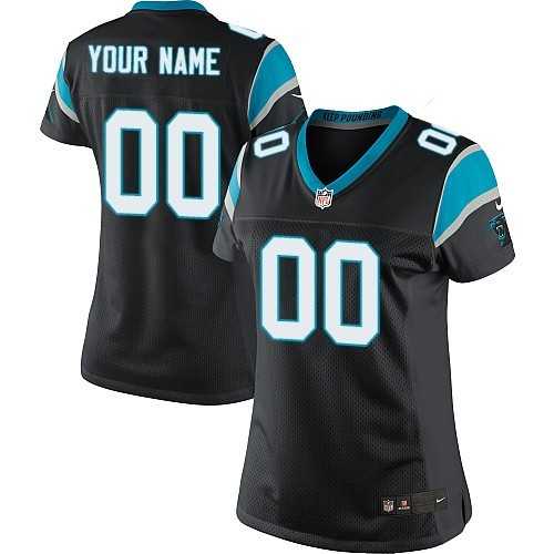 Women Nike Carolina Panthers Customized Black Team Color Stitched NFL Game Jersey,We sell and wholesale Women Nike Carolina Panthers Customized Black Team Color Stitched NFL Game Jersey on line form chian!